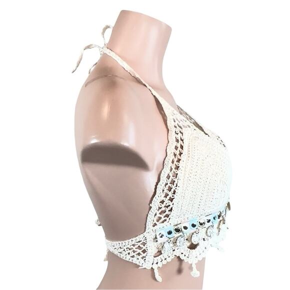 Crochet Halter Top with Coin Details - Picture 7 of 11
